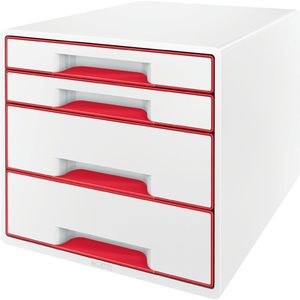 Leitz L: WOW Cube 5D ladekast wit/rood