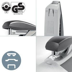 L: Small Stapler NeXXt Recycle 25 sh rood