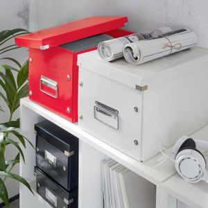 Leitz Archivbox Click &amp; Store Cube L Hartpappe rot