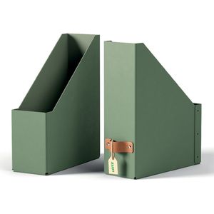 Metalen roségouden bureau-organizer met 2 stuks - papierhouder