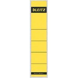Leitz Rugetiket zelfklevend voor standaard en harde kartonnen ordners, 100 stuks, 50 mm rugbreedte, kort en smal formaat, 39 x 192 mm, papier, grijs, 16431085