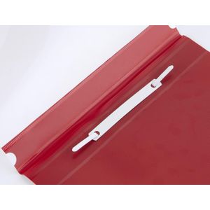 Sichthefter A5 PVC langes Beschriftungsfeld rot
