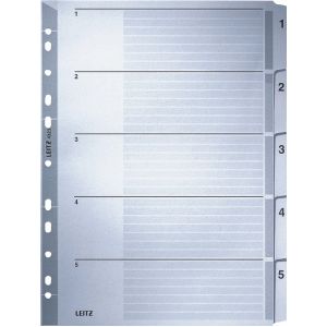 Zahlenregister din A4 160g/m² 1-5 Karton grau din A4 160g/m² 1-5 Karton grau