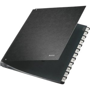 Leitz Bureaumap Karton - 1-12 Tabs - A4 - Zwart