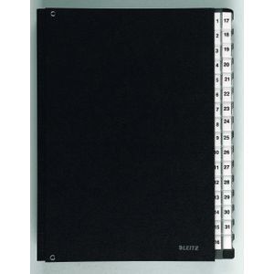 Leitz Pultordner 1-31 Fächer Hartpappe schwarz