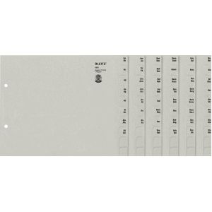 Registerserie A4 1 2 H&#246;he Tauenpapier A-Z 75 Abl&#228;ufe grau