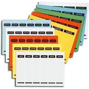 Leitz - Ordnerrückenetikett schmal/lang 39 x 285 mm (b x h) selbstklebend mit Griffloch rot 125 Etik./Pack.