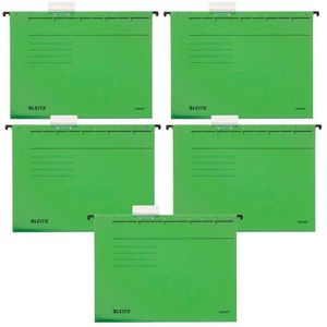 5 x Leitz Hängemappe Alpha 250g/qm Karton grün VE=5 Stück