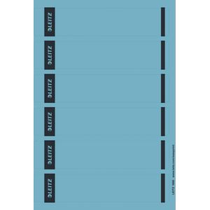 Leitz zelfklevende ordner-rugetiket, 150 stuks, PC-beschrijfbaar 35 PC-beschriftbare Rückenschilder - Papier, kurz/schmal, 150 Stuk, blau blauw