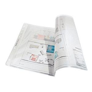 50 LEITZ Prospekthüllen DIN A3 quer transparent glatt 0,13 mm