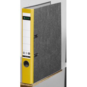 Ordner LEITZ® 1050, DIN A4, Rückenbreite 52 mm, Griffloch, geklebtes Rückenschild, Hartpappe, 1 Stück, gelb