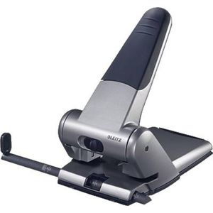 Leitz Archief Heavy Duty Perforator Perforteert Tot A3 Formaat Tot 65 Vel Voor Mappen En Ringbanden Zilver