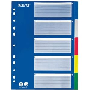 25 x Leitz Register A4 PP 5-teilig farbig