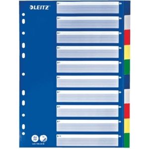 LEITZ® PP-indexbladen met blauw dekblad, blanco