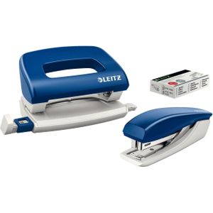 LEITZ Locher und Heftgeräte Set NeXXt 5058 und 5517 Mini blau