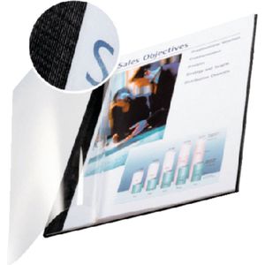 LEITZ Buchbindemappen schwarz Softcover für 15 - 35 Blatt DIN A4, 10 St.