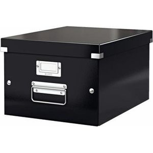 Leitz 60440095 Click & Store Opberg- En Transportbox, A4, Medium, Zwart, 28,1 x 20 x 37 cm