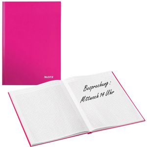 Leitz, Leitz WOW, 46261023, geruit, 160 pagina's, 90 g/m², roze