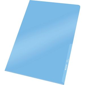 100 stuks - Leitz Premium Zichtmap L-Model, A4, Glad PVC, 150 micron,  - Blauw