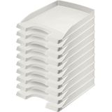 Brievenbak Leitz 5237 Plus slim grijs - 10 stuks