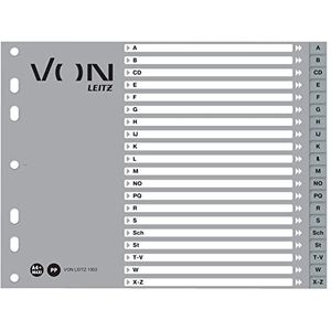 Leitz, 11 gaten universele tabbladen voor ringbanden en mappen met 20 alfabetische tabbladen, 13030085