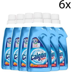 Calgon 3 in 1 Power Gel Wasmachine Reiniger en Anti kalk - 6 x 750 ml - Voordeelverpakking