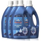 Finish Classic Power Gel, fosfaatvrij, afwasmiddel voor de vaatwasser voor briljante spoelresultaten, voordeelverpakking met 4 x 1,5 l vaatwasmachinegel