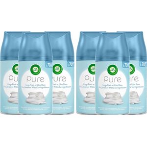 Air Wick Freshmatic Automatische Spray Luchtverfrisser - Fris Linnen & Witte Seringen - Navulling 250ml x6