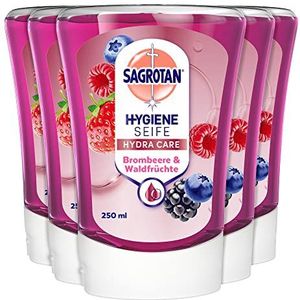 Sagrotan No-Touch Navulling wilde bessen – voor de automatische zeepdispenser – 5 x 250 ml handzeep