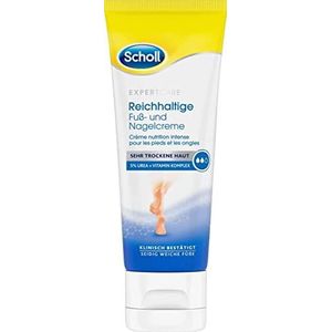 Scholl rijke voet- en nagelcrème, ideaal voor ruwe en zeer droge voeten, met ureum en vitamine-complex, verhoogt het vochtgehalte, 75 ml