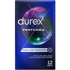 durex Kondome Performa, 12 St., mit 5 % benzocainhaltigem Gel für Sex, der länger anhält