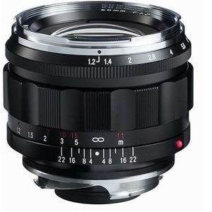 Voigtlander Nokton 50mm f/1.2 VM Leica M-mount objectief Zwart