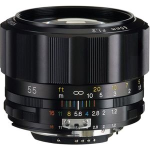 Voigtländer Nokton 55mm F/1.2 SLII-S Nikon Ai-S (CPU) zwart objectief