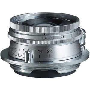 Voigtlander Heliar 40mm f/2.8 L39 Leica M39-mount objectief Zilver