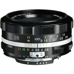 Voigtlander Color Skopar 28mm f/2.8 SL IIS Nikon F-mount objectief Zwart