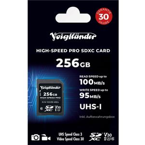 Voigtländer - High-Speed 256GB SDXC - UHS-I V30 - Geheugenkaart