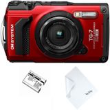 OM SYSTEM - TG-7 Special Edition - Camera - Rood - Inclusief Extra Accu en Reinigingsdoek
