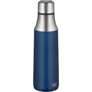 alfi Thermosfles City Bottle blauw 500 ml, roestvrijstalen drinkfles 100% dicht, ook bij koolzuur, 5527.259.050 isoleerfles 8 uur warm, 16 uur koud, waterfles BPA-vrij
