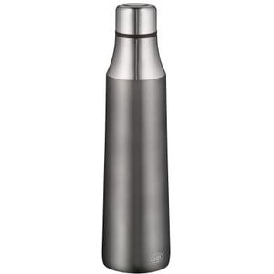 alfi Roestvrij stalen drinkfles City Bottle grijs 700ml, roestvrij staal thermosfles dicht bij koolzuur, 5527.234.070 isoleerfles 12 uur warm, 24 uur koud, waterfles BPA-vrij