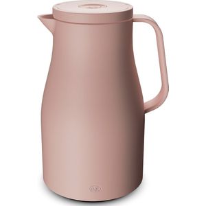 alfi ECONSCIOUS thermosfles, 1,0 l, poederroze, met hygiënisch inzetstuk van gehard glas, draaisluiting met drukknop, gieten met één hand, ideaal als koffiezetapparaat, theepot