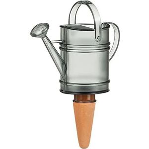 Scheurich Nelly Waterdispenser, 1 x grijs, inhoud 110 ml, kleine irrigatiebal met kleivoet, waterdispenser voor planten en bloemen, terracotta steel