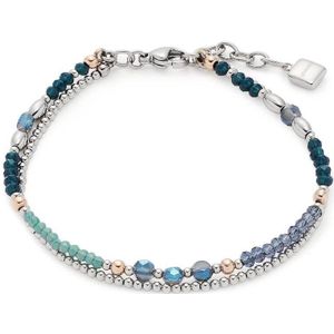 Armband - Edelstaal - Glas - Vergrendeling Veersluiting - 17,5 cm + 3 cm Extensie