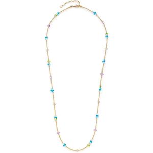 Leonardo Dames ketting edelstaal glas steen One Size 88716582