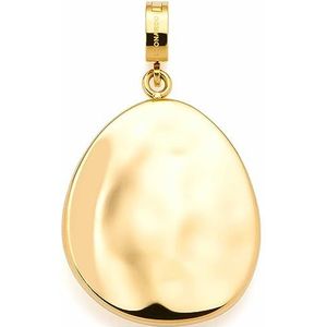 Leonardo Jewels Clip&Mix Nuria 023263 Hanger van roestvrij staal IP goud, goudkleurige kettinghanger in natuurlijke druppelvorm, sieradencadeau, 4, Roestvrij staal, Geen edelsteen