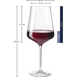 Teqton - Puccini - Wijnglas - Transparant - Hoogwaardige Materialen