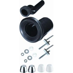 Verhoogset - Wandcloset - Kunststof - Inclusief 2 Stuks Chroom en 2 Stuks Wit