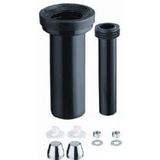 Aansluitgarnituur pe voor wandcloset geberit ø90mm verlengd 10 cm 30 cm m. Afdichtrubber 152441461
