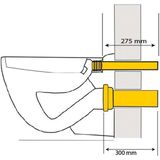 Aansluitgarnituur pe voor wandcloset geberit ø90mm verlengd 10 cm 30 cm m. Afdichtrubber 152441461