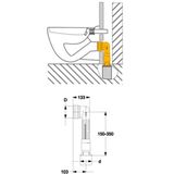 PVC Ruimtebesparende Verloopbocht "Vario" Verticaal 90/90 No: 3950