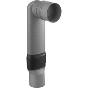 HS - Vario - Ruimtebesparende Verloopbocht - Grijs - PVC - 90/90 mm